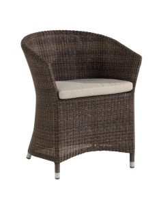 Némo garden armchair in pepper resin