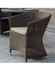 Némo garden armchair in pepper resin 2