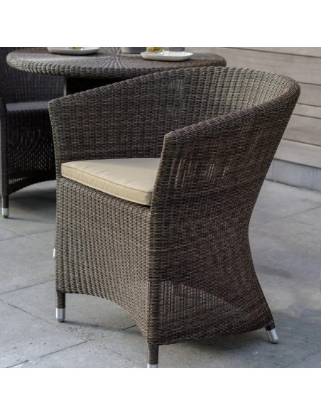 Ambiance fauteuil de jardin Némo Poivre avec coussin Ambiance fauteuil de jardin Némo Poivre avec coussin