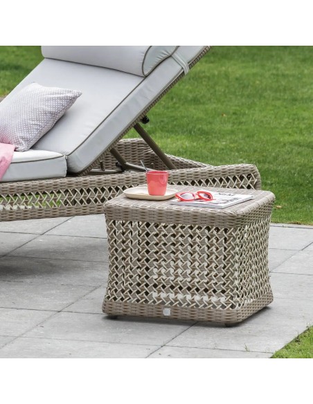 Square resin coffee table ANTIBES with chaise longue