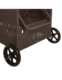 KIT ROUES POUR CHAISE LONGUE ATOLL RESINE GRISE 2