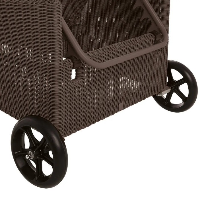 Kit de roues pour chaise longue en résine poivre