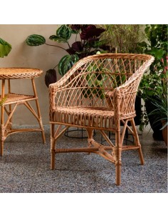 Fauteuil en osier ajouré Antonin sans coussin 2