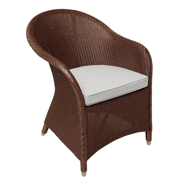 Option coussin pour fauteuil en Lyod Loom Sidonie