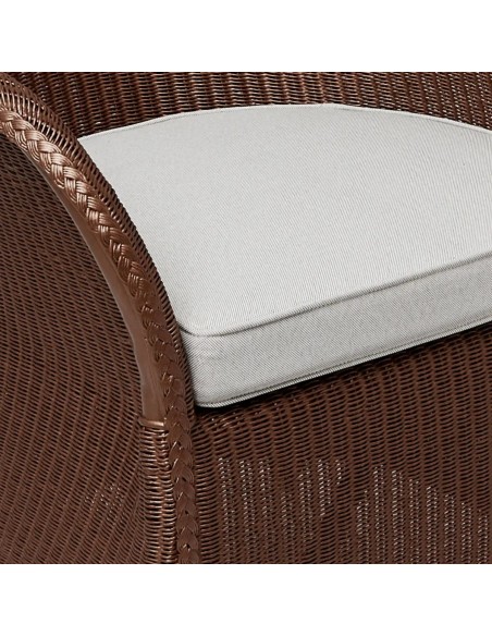 Zoom du coussin disponible en option pour le fauteuil en Lyod Loom Sidonie