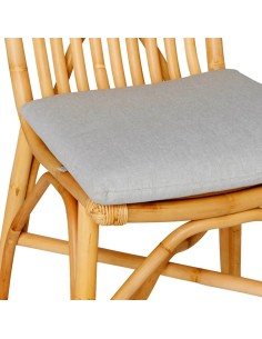 Coussin pour chaise n rotin vintage MAGALIE vue de 3/4 2