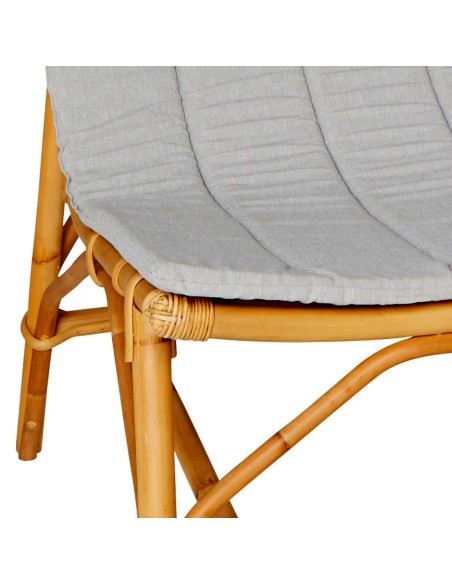 Zoom in on optional cushion for David rattan bench seat