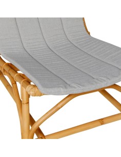 Coussin pour fauteuil en rotin vintage DAVID vue de 3/4 2