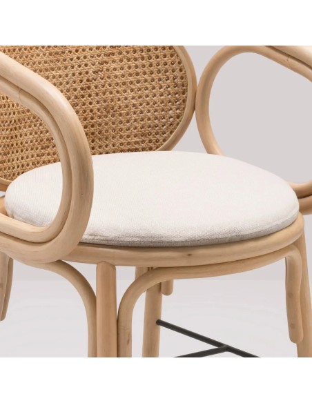 Coussin pour fauteuil de table en rotin Contour