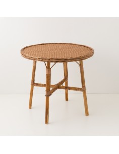 Table repas en osier diam 80 cm Mélanie