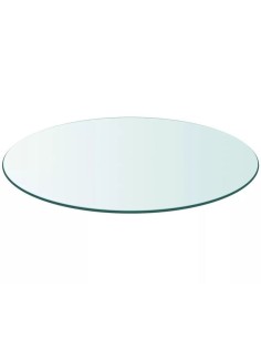 Plateau verre rond assorti