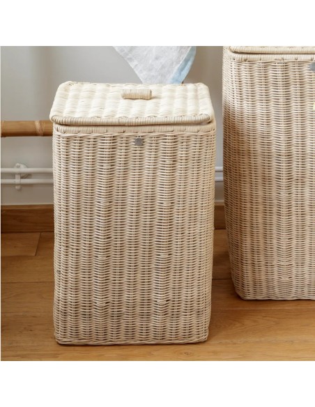 Panier à linge rotin naturel rectangulaire moyen modèle
