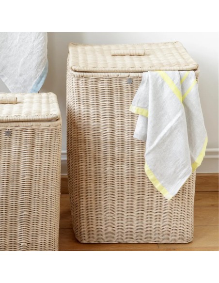 Panier à linge rotin naturel rectangulaire grand modèle Panier à linge rotin naturel rectangulaire grand modèle
