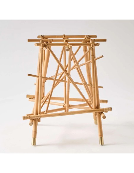 Front view Mikado rattan table base