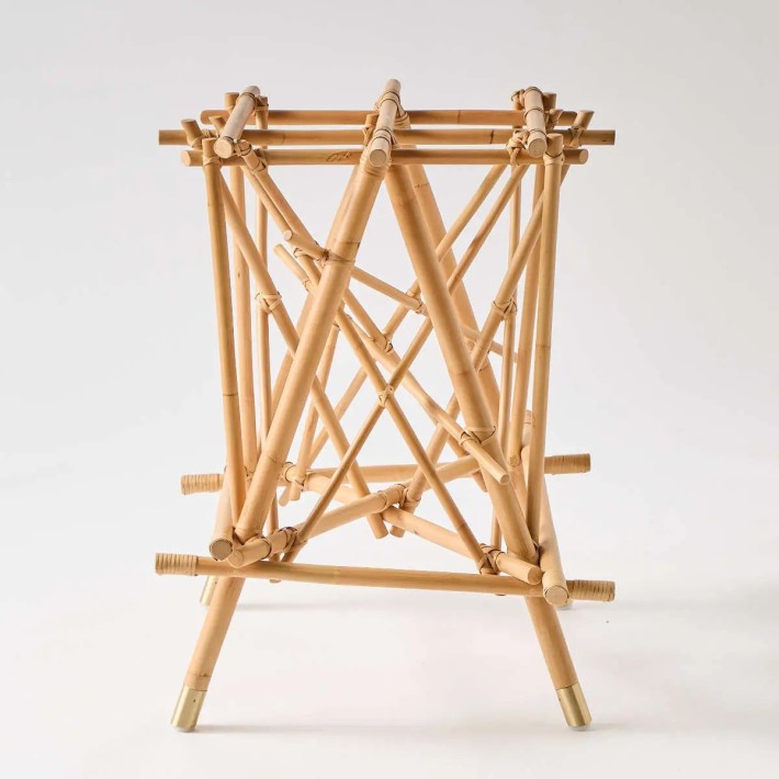 Profil pied de table en rotin Mikado