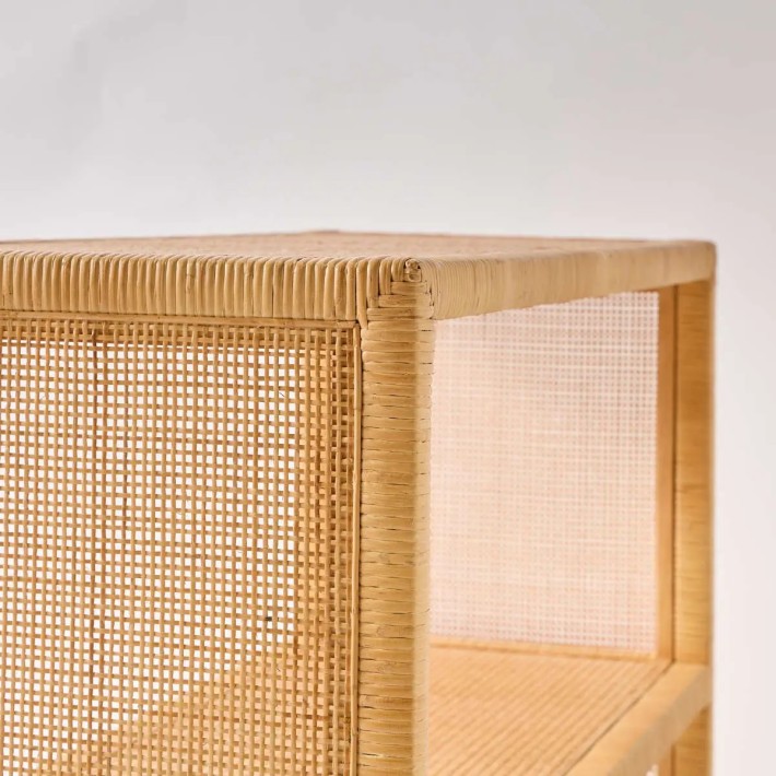 Rattan braiding Saigon shelf motif