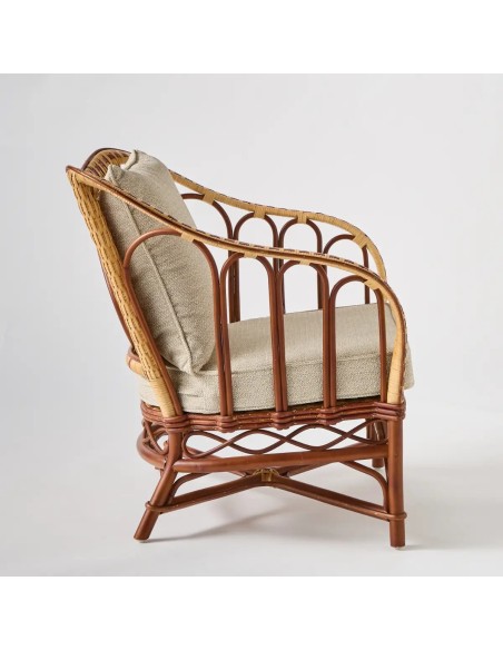 Vue de profil du Fauteuil en rotin Bagatelle