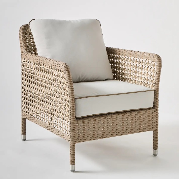 Outdoor armchair in woven resin ANTIBES RECIF