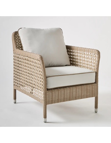 Outdoor armchair in woven resin ANTIBES RECIF