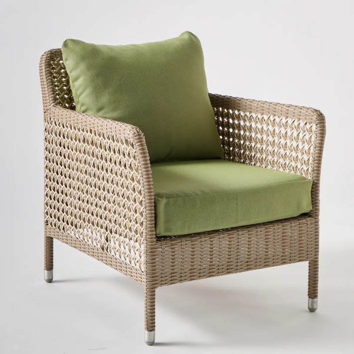 Outdoor armchair in woven resin ANTIBES RECIF