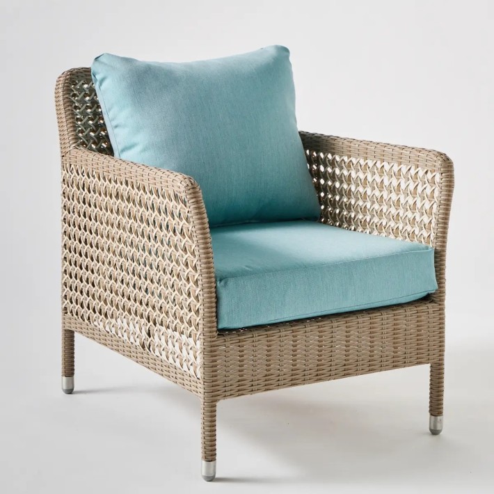 Outdoor armchair in woven resin ANTIBES RECIF