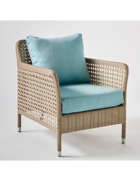 Fauteuil ANTIBES RECIF tissu aqua