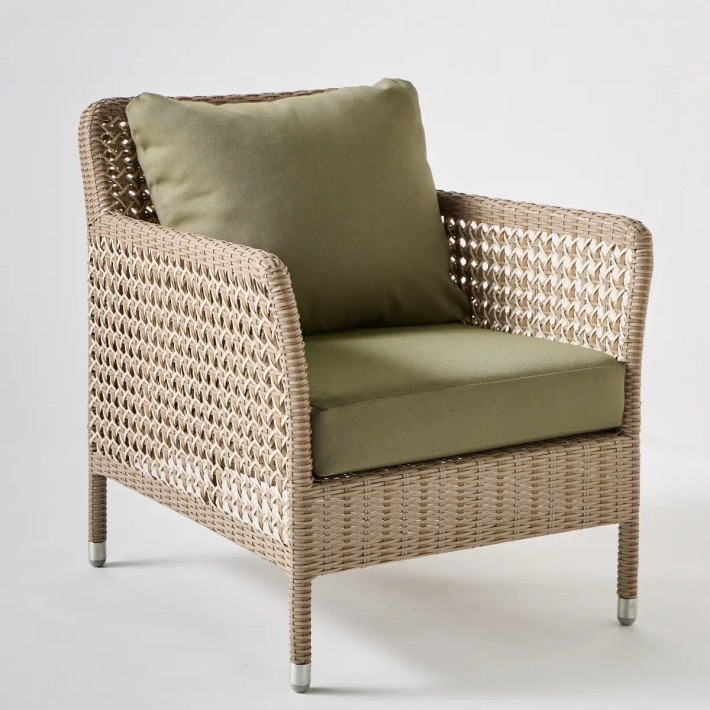 Outdoor armchair in woven resin ANTIBES RECIF