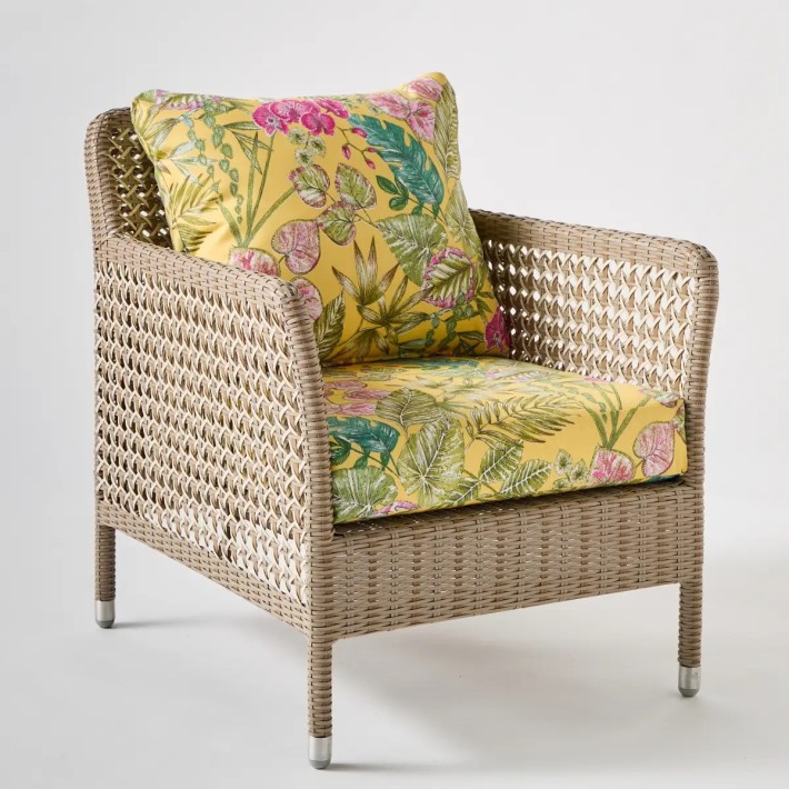 Outdoor armchair in woven resin ANTIBES RECIF