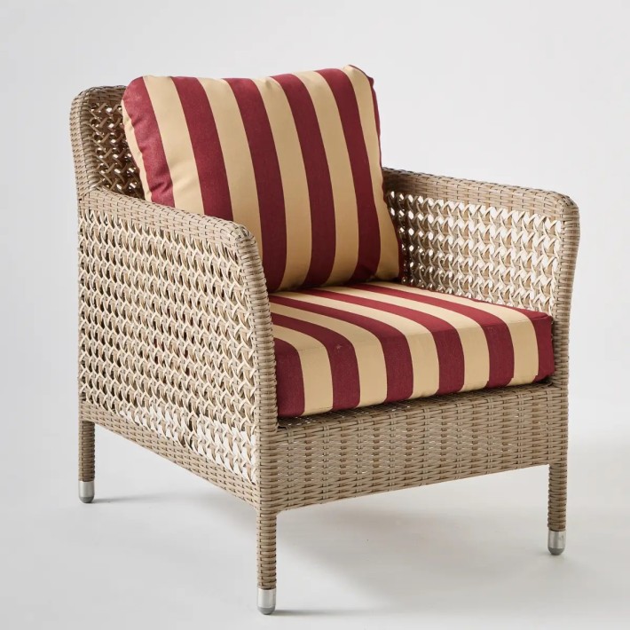 Outdoor armchair in woven resin ANTIBES RECIF