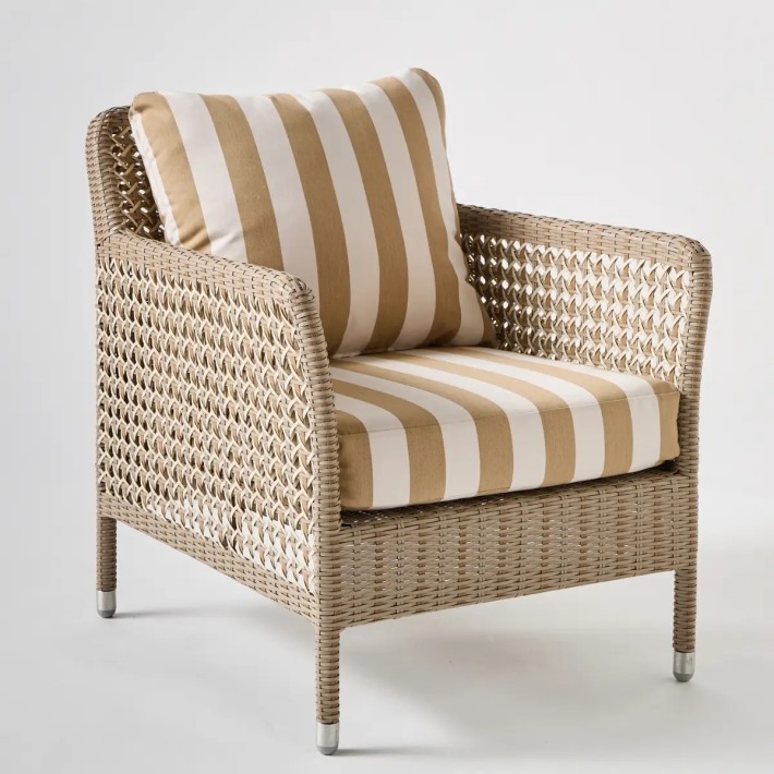 Outdoor armchair in woven resin ANTIBES RECIF