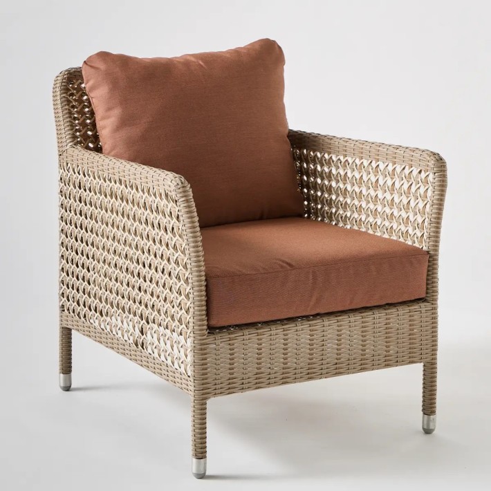 Outdoor armchair in woven resin ANTIBES RECIF