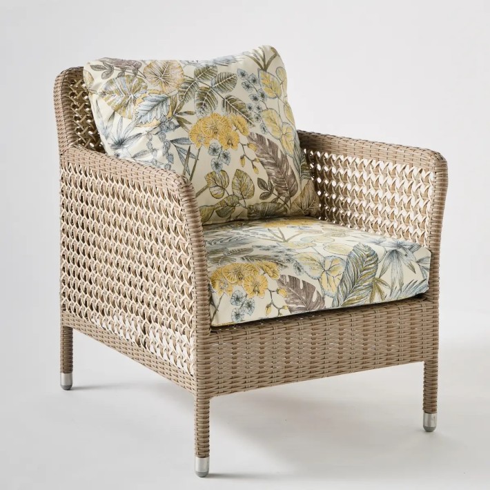 Outdoor armchair in woven resin ANTIBES RECIF