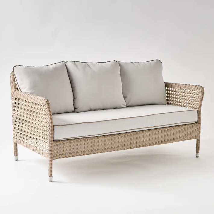 2-seater sofa in woven resin ANTIBES RECIF