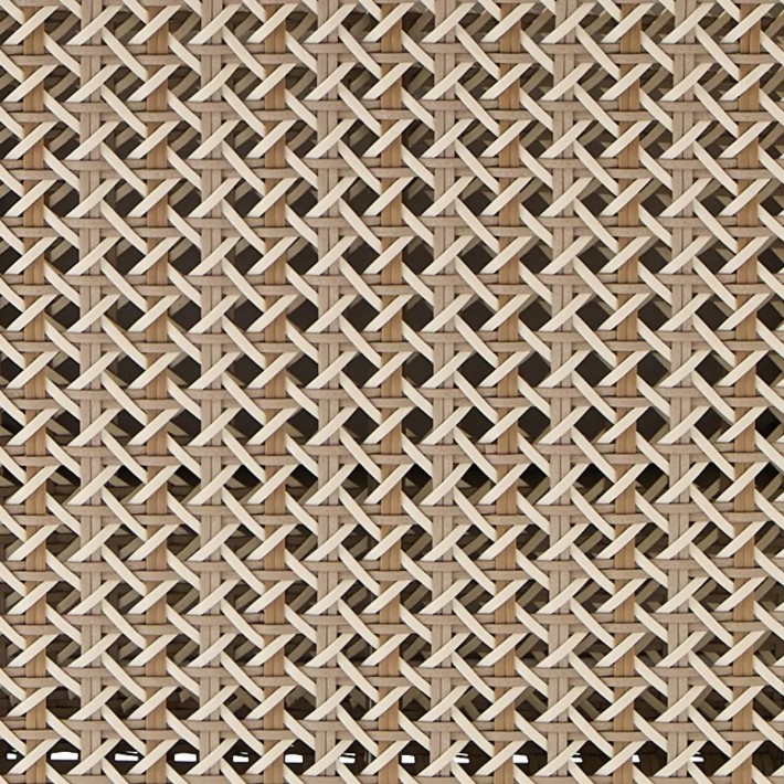 Detail of 3-colour resin braiding 2-seater sofa ANTIBES RECIF