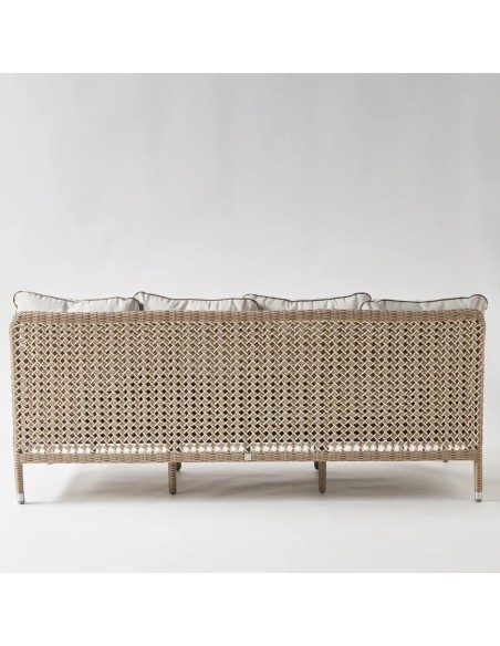 Braided resin back 3 colours 3 seater outdoor sofa ANTIBES RECIF