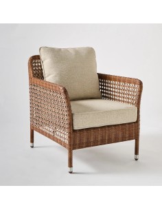 ANTIBE LATERITE woven resin garden armchair