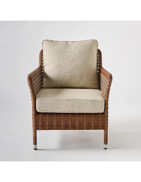 Front view resin armchair ANTIBES LATERITE