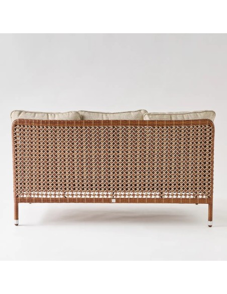 Back resin braiding 2 seater sofa ANTIBES LATERITE
