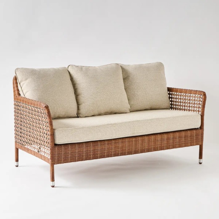 2-seater resin sofa ANTIBES LATERITE