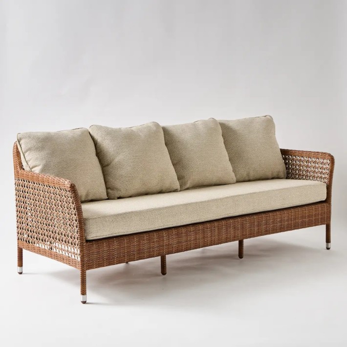 3-seater sofa in ANTIBES LATERITE resin