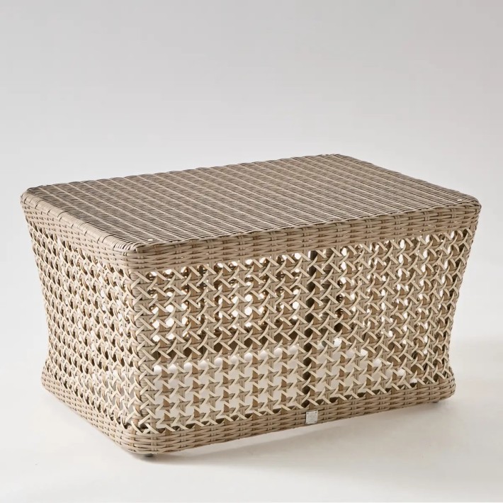 Rectangular coffee table in woven resin ANTIBES RECIF