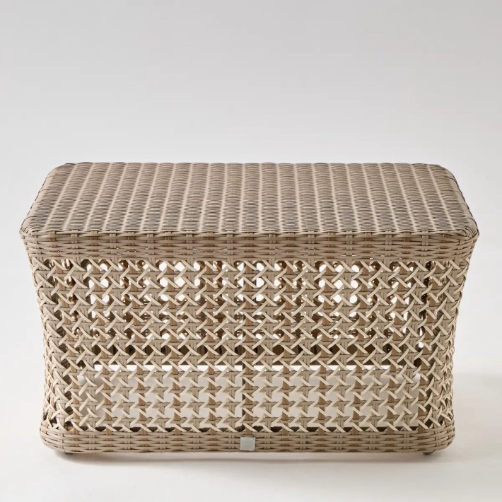 Front view rectangular coffee table ANTIBES RECIF