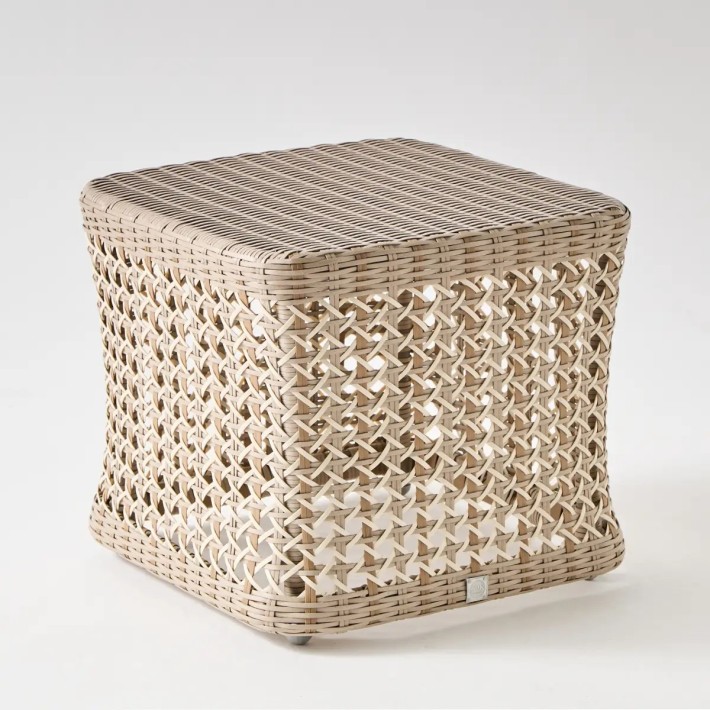 Square resin garden coffee table ANTIBES RECIF