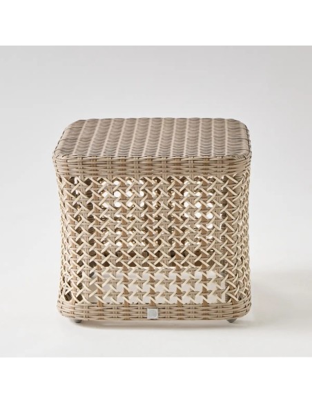 Front view square resin coffee table ANTIBES RECIF