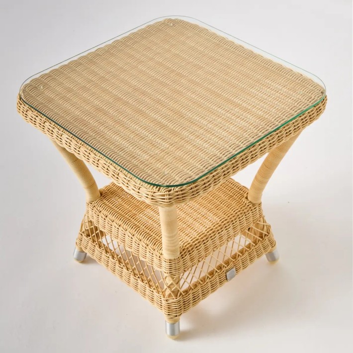 Option verre pour table basse carrée BIARRITZ NATUREL