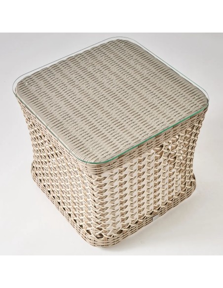 Glass option for ANTIBES RECIF square coffee table