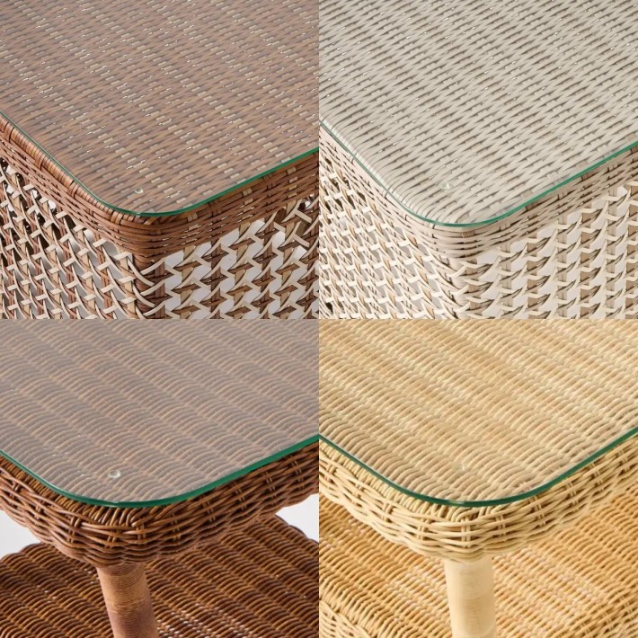 Glasses for square coffee tables ANTIBES AND BIARRITZ collections