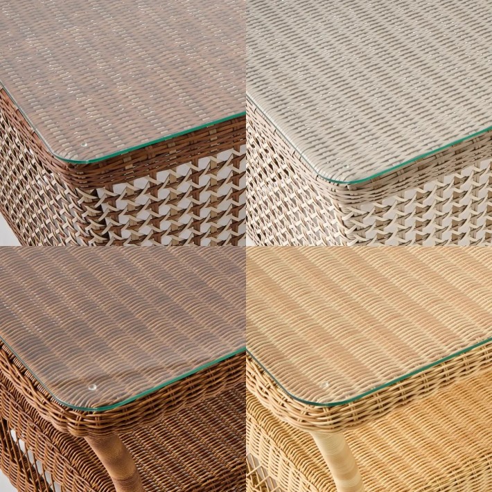 Glasses for rectangular coffee tables ANTIBES and BIARRITZ collection