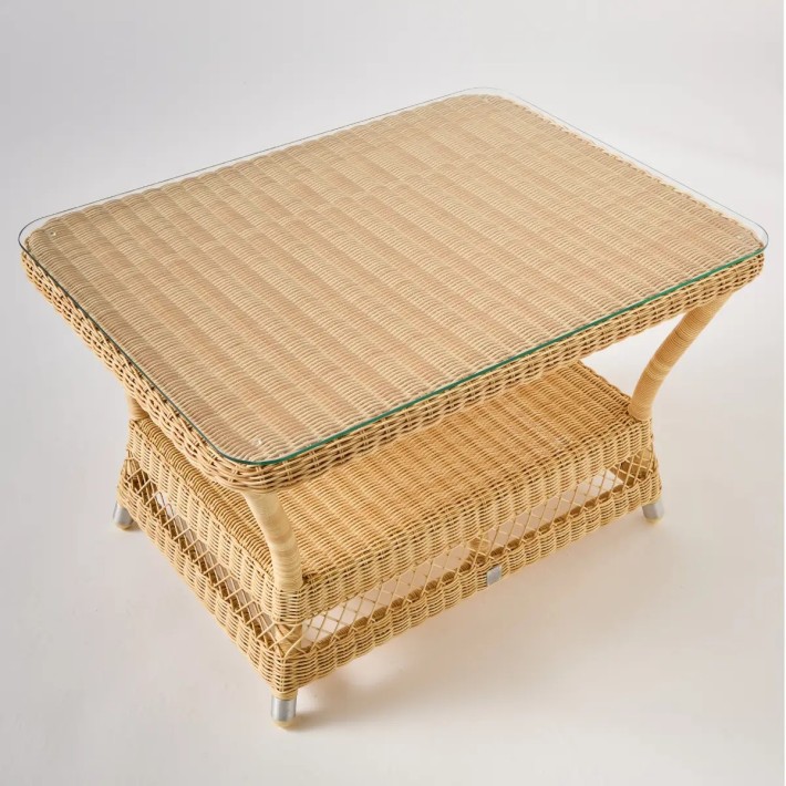 Option verre pour table basse rectangulaire BIARRITZ NATUREL