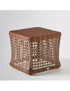 Square resin garden coffee table ANTIBES LATERITE